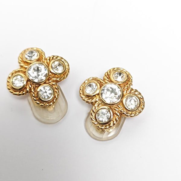 Metal Gold Clip On Earrings