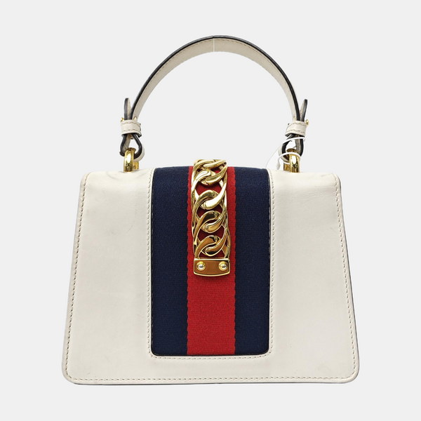 Sylvie Mini Calfskin White
