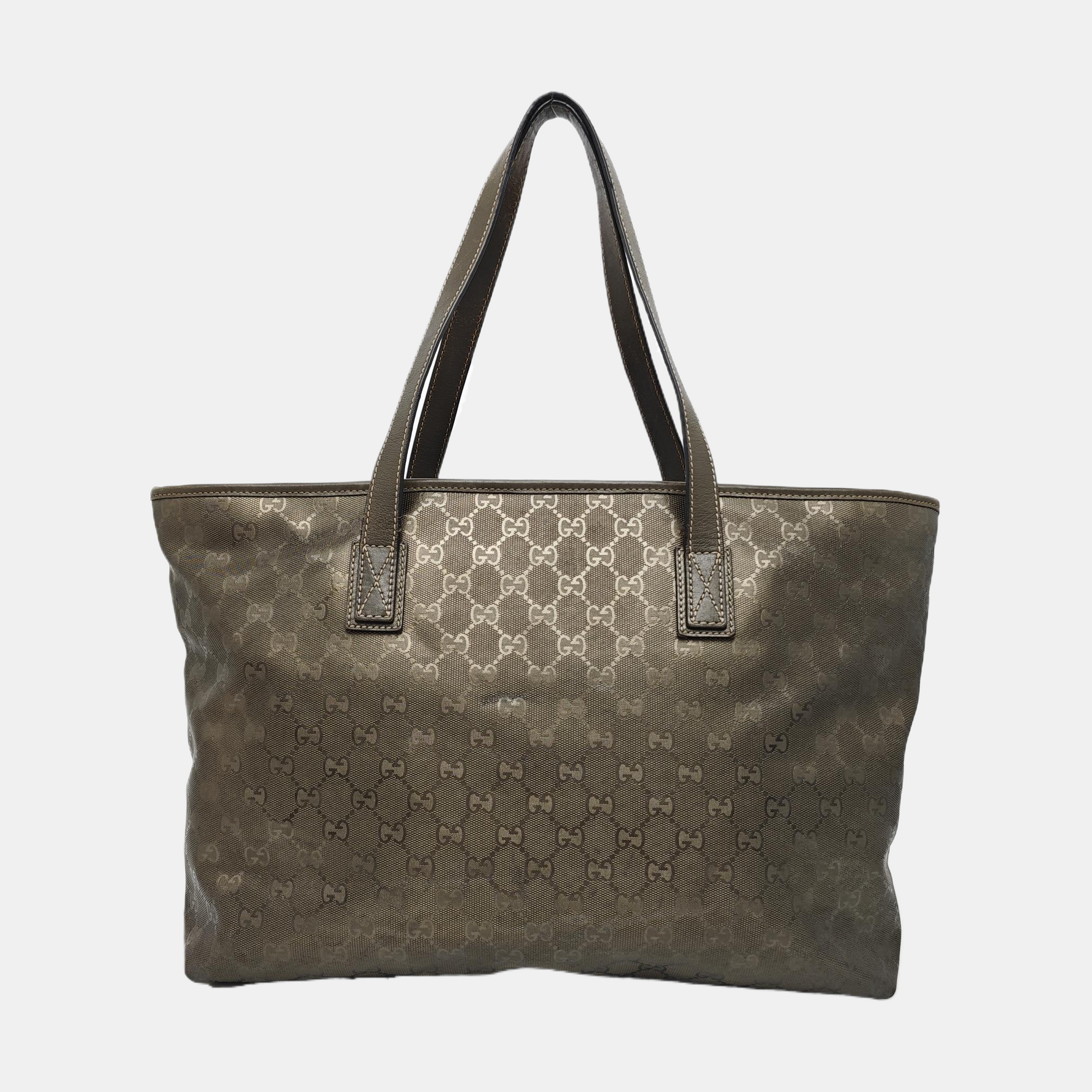 GG Imprime Monogram Coated Canvas Green