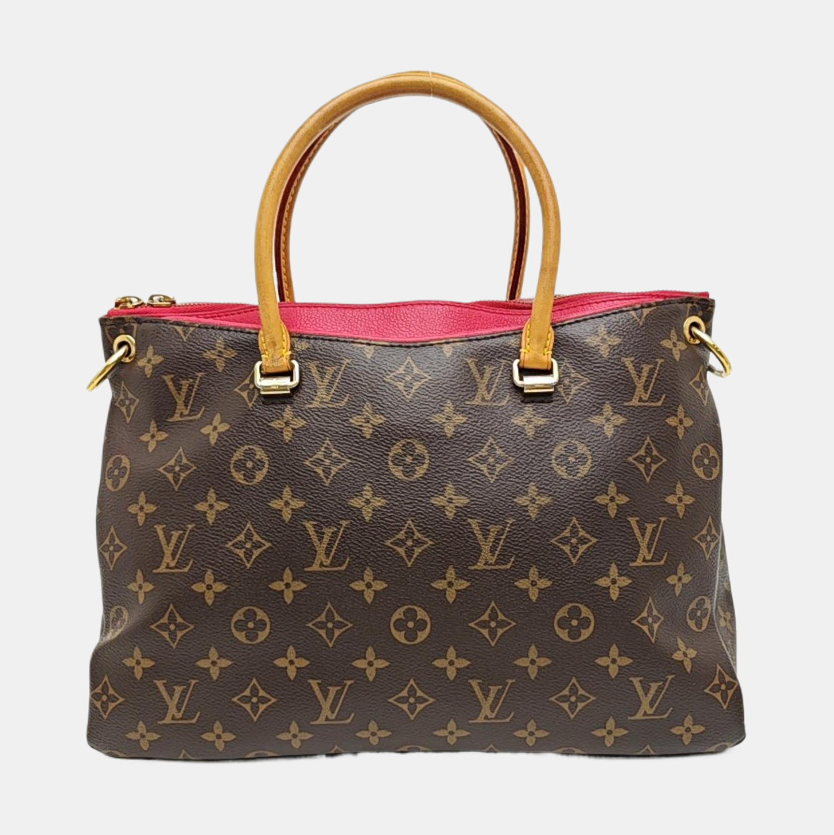 PALLAS MM Monogram Coated Canvas Brown