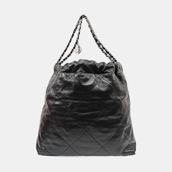 CHANEL 22 Medium Quilted Calfskin Black