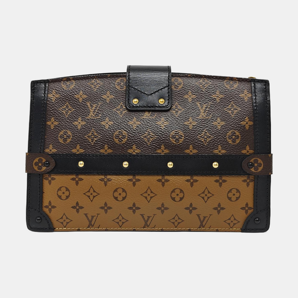 TRUNK Monogram Coated Canvas Brown