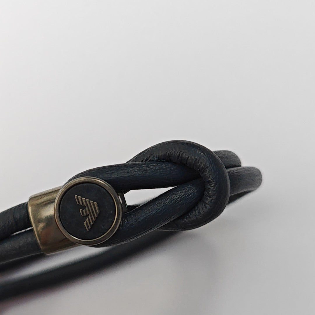 Leather Blue Bangle