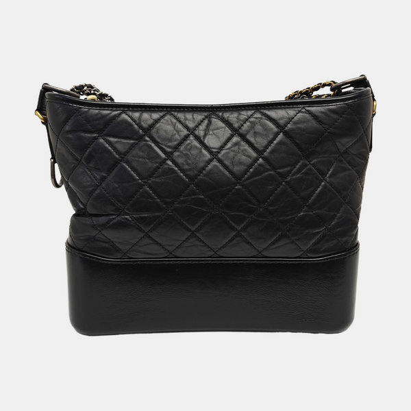 GABRIELLE Medium Quilted Calfskin Black