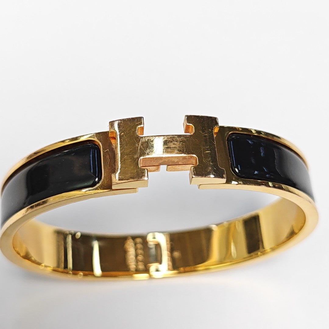 Clic H Metal Gold Bangle