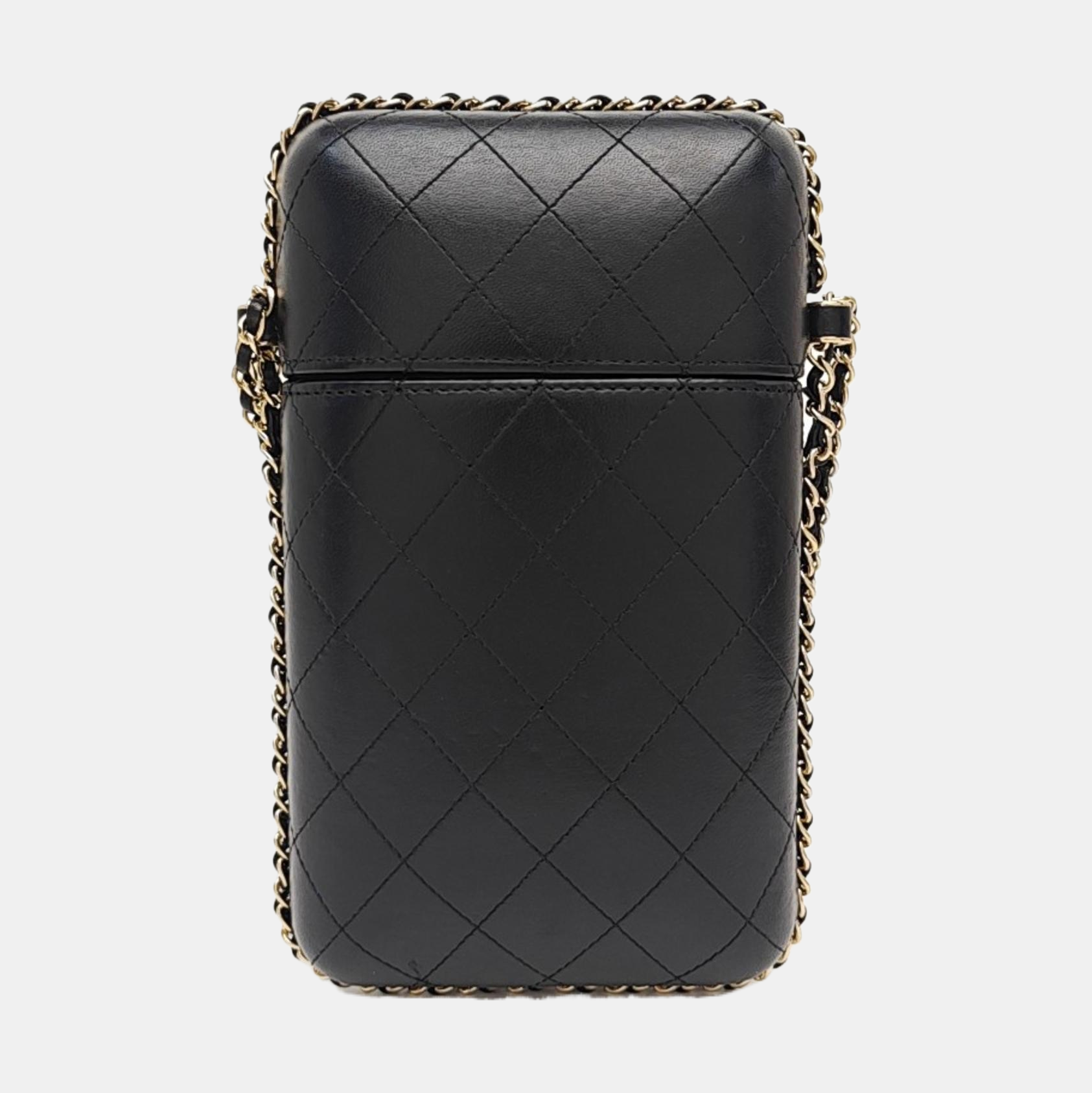 Quilted Lambskin Shoulder Bag Black