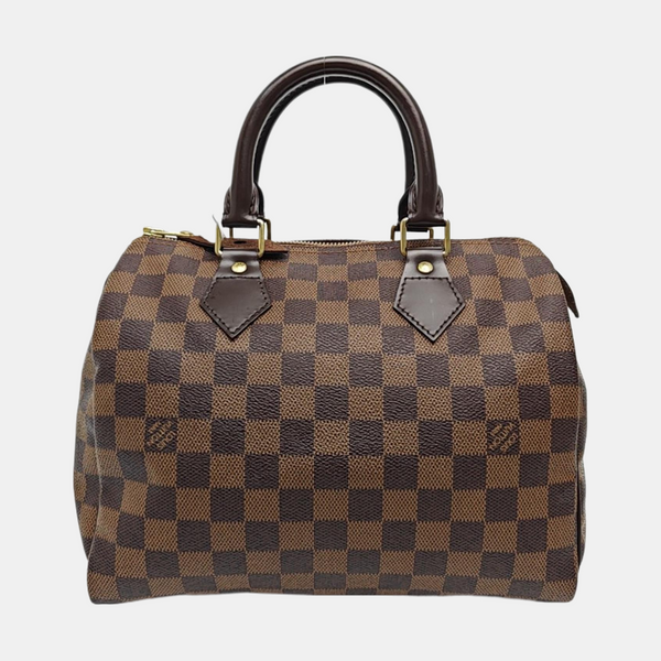 SPEEDY 25 Damier Ebene Coated Canvas Brown