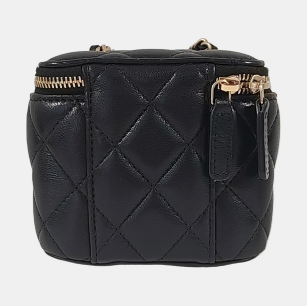 Authenticated pre-owned  VANITY CASE Small Quilted Lambskin Black - Shoulder Bag at Looply
