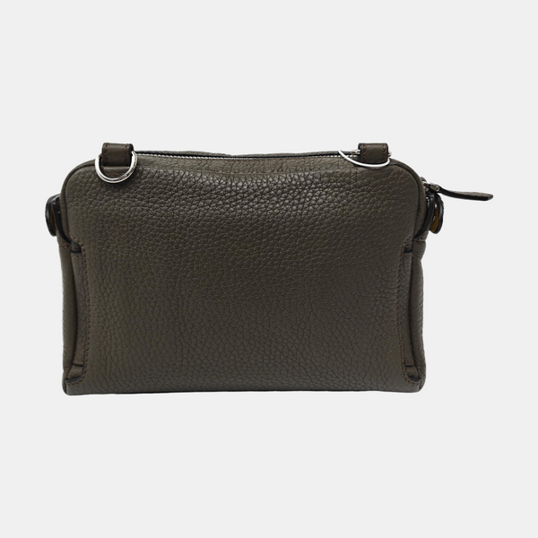 Calfskin Crossbody Bag Gray