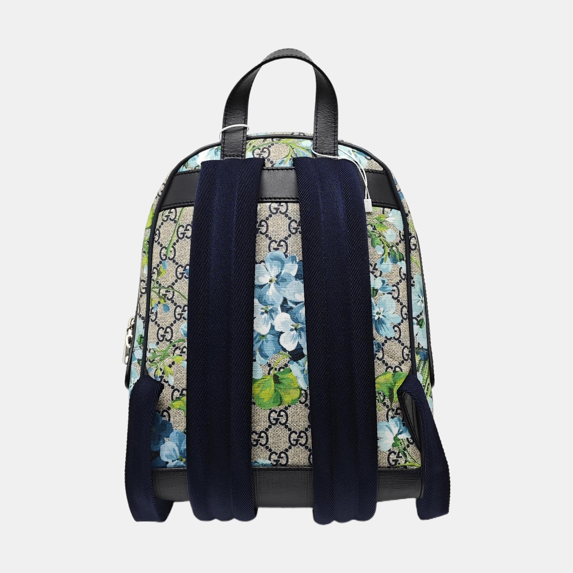 GG Blooms Small Monogram Coated Canvas Black