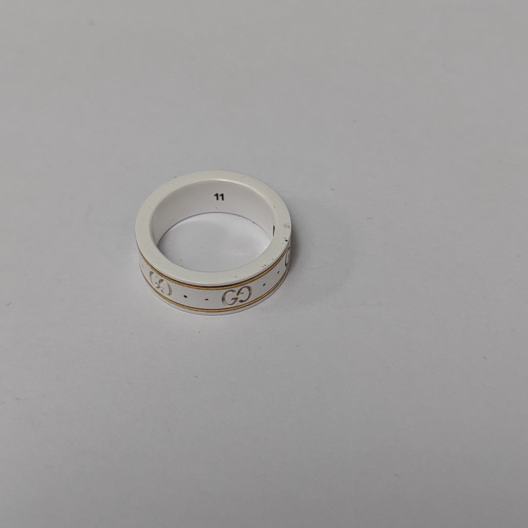 Icon 18k Gold White Ring HK 11