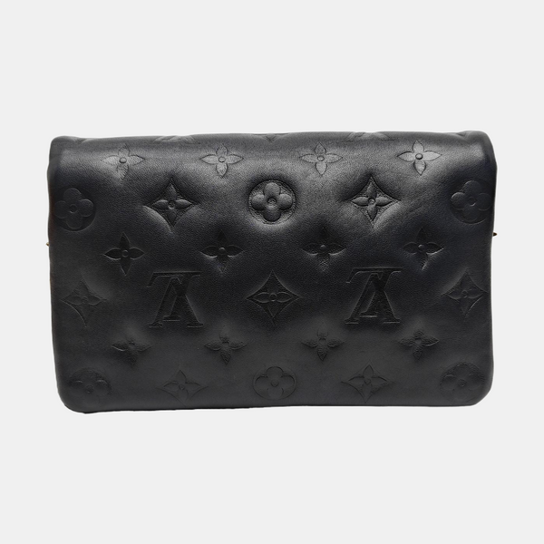 COUSSIN Monogram Lambskin Black