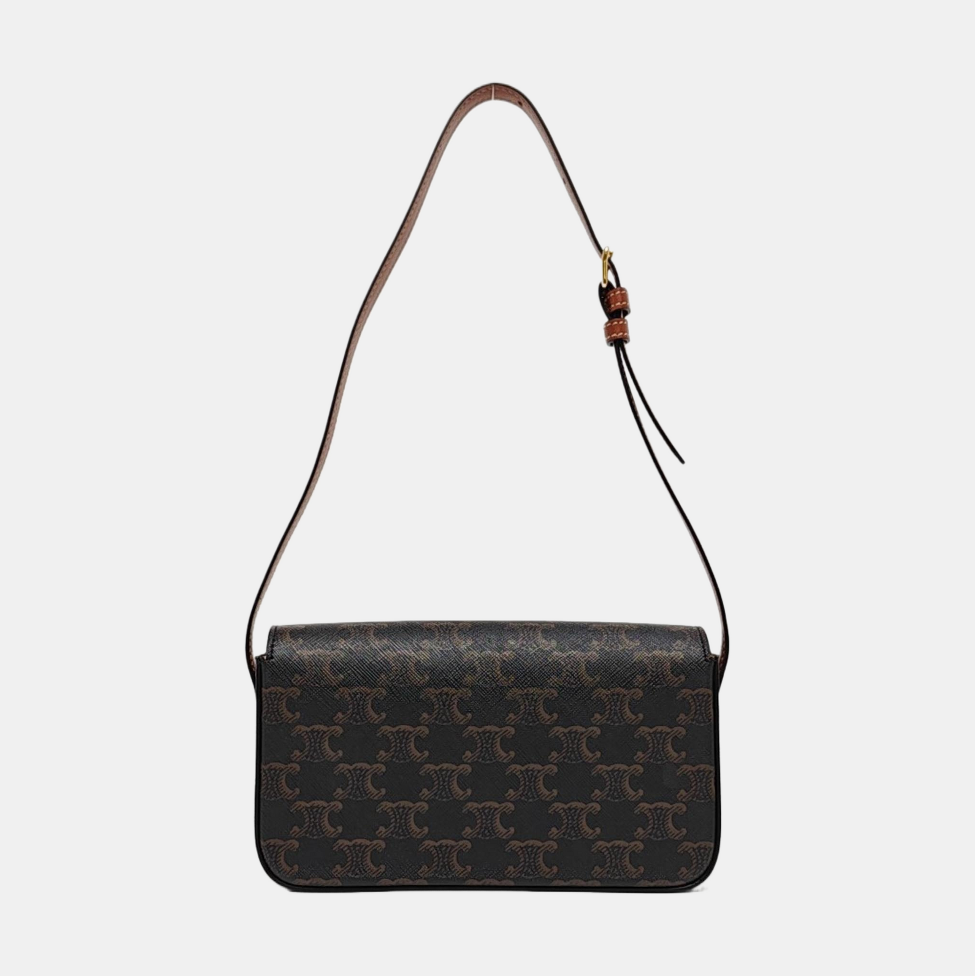 TRIOMPHE Small Coated Canvas Brown