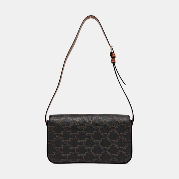 TRIOMPHE Small Coated Canvas Brown
