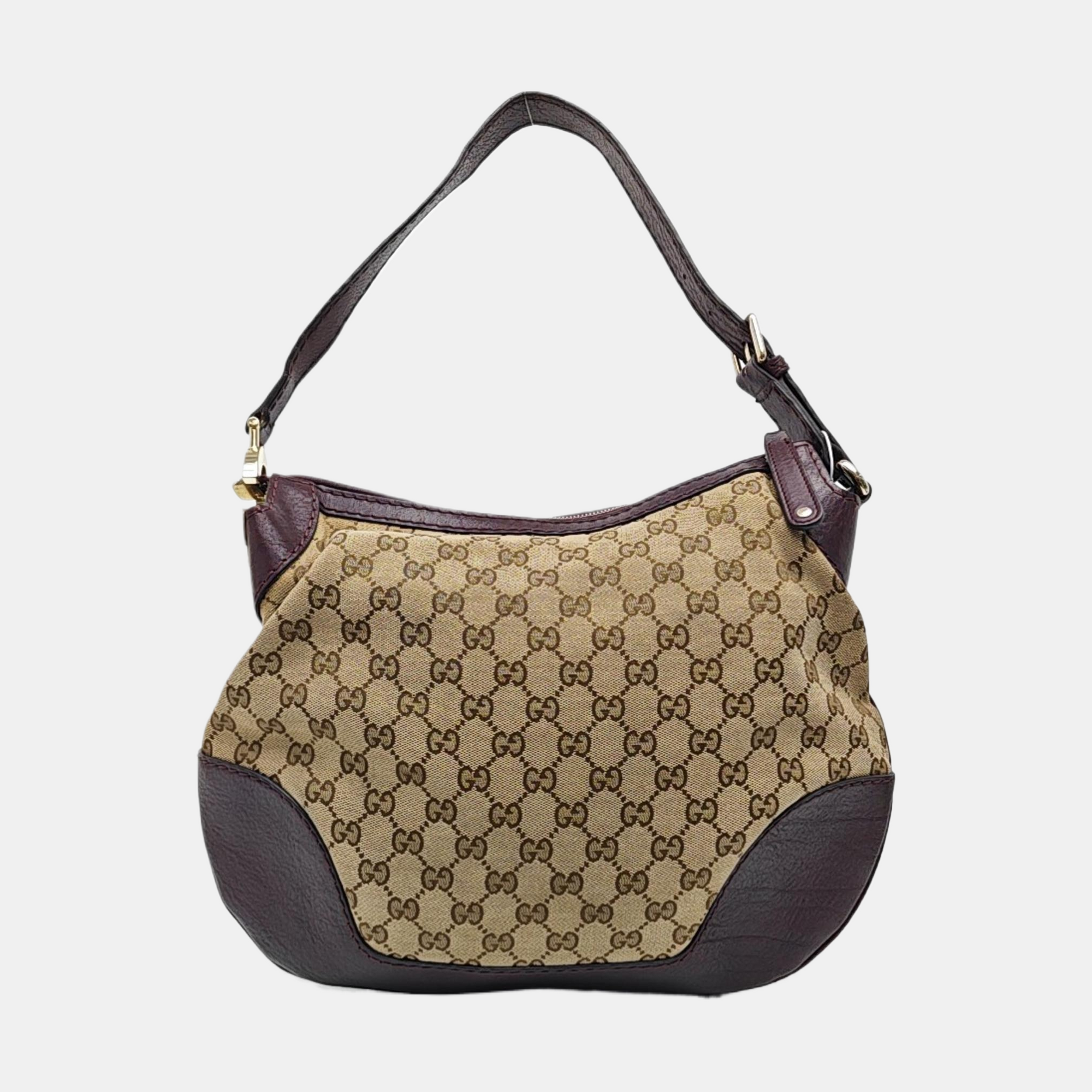 Monogram Canvas Shoulder Bag Beige