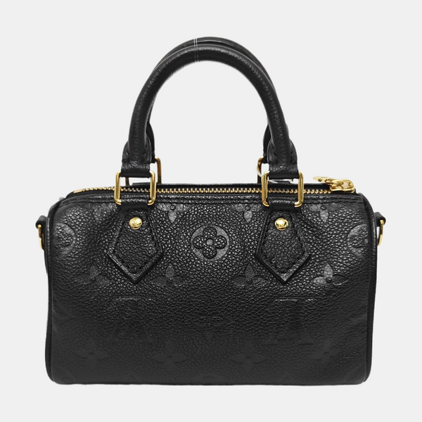 SPEEDY Nano Monogram Calfskin Black