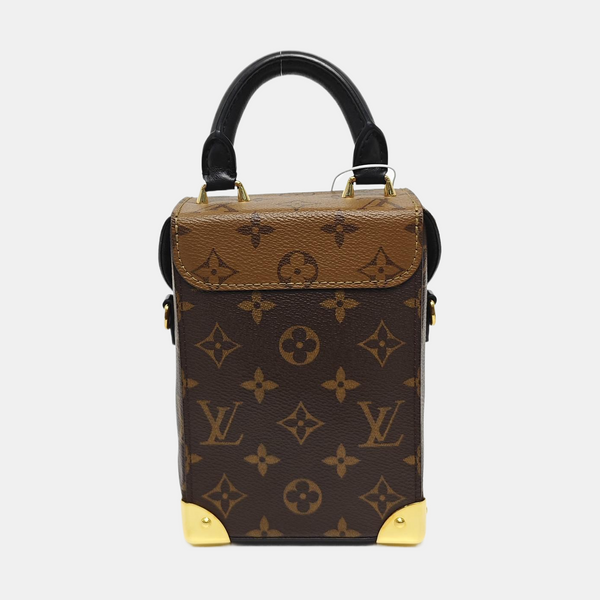 CAMERA BOX Monogram Coated Canvas Brown