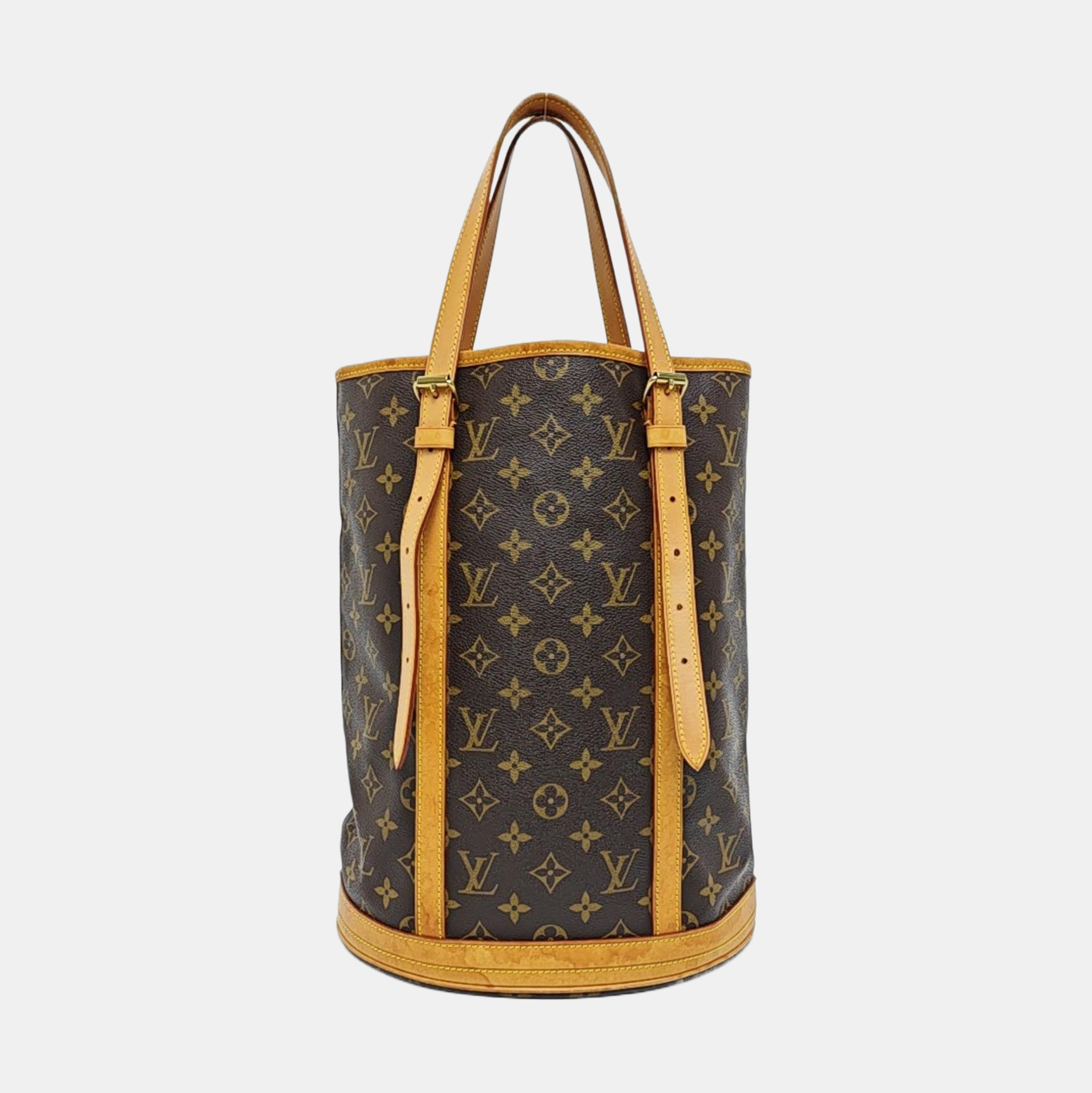 BUCKET GM Monogram Coated Canvas Brown