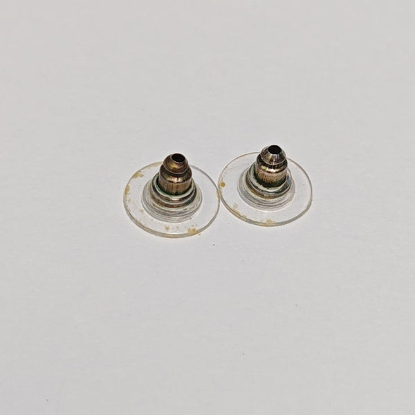 CC Logo Synthetic Material Black Stud Earrings