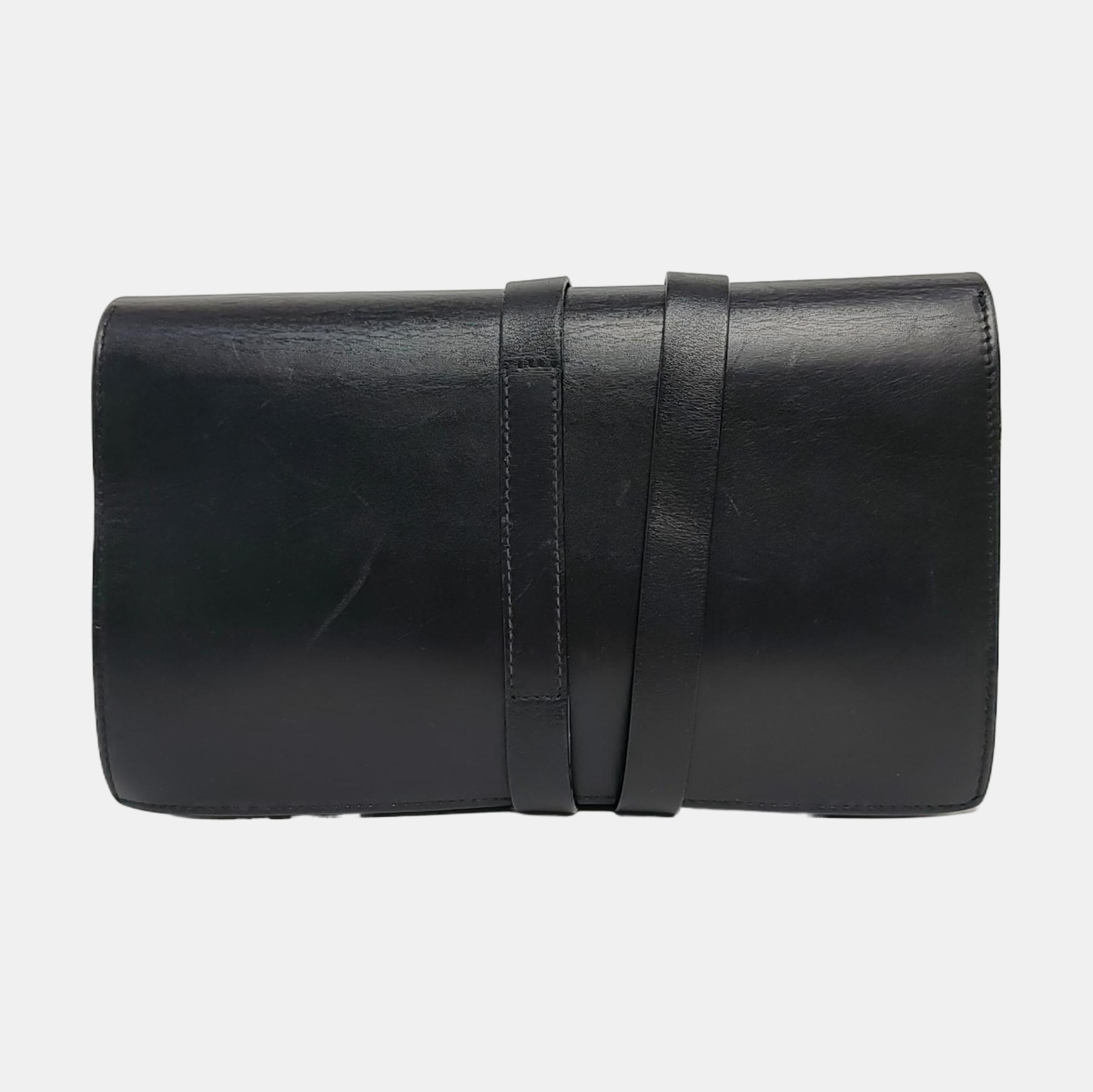 Leather Clutch Black