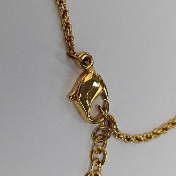 Twist Round Metal Gold Necklace