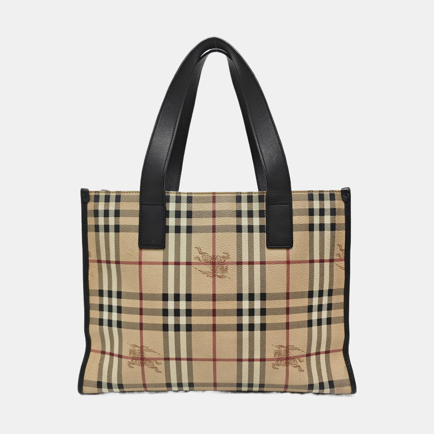 Coated Canvas Tote Bag Beige
