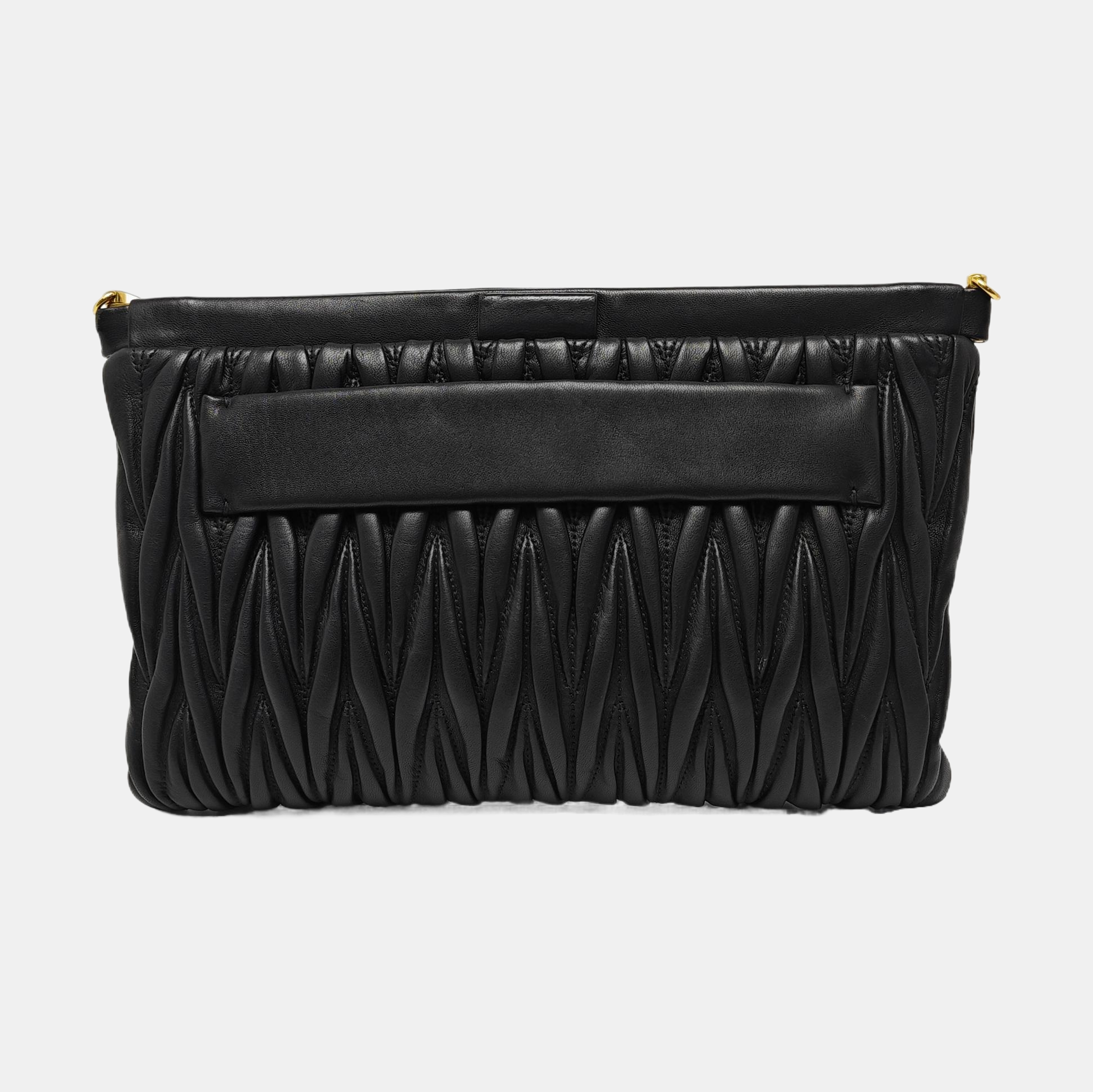 Quilted Lambskin Clutch Black