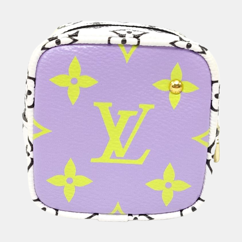 CUBE Monogram Coated Canvas Purple