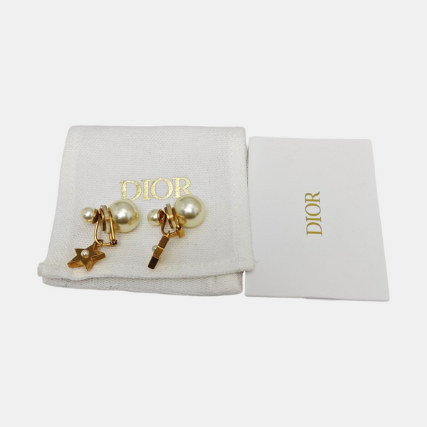 J'adior Metal White Clip On Earrings