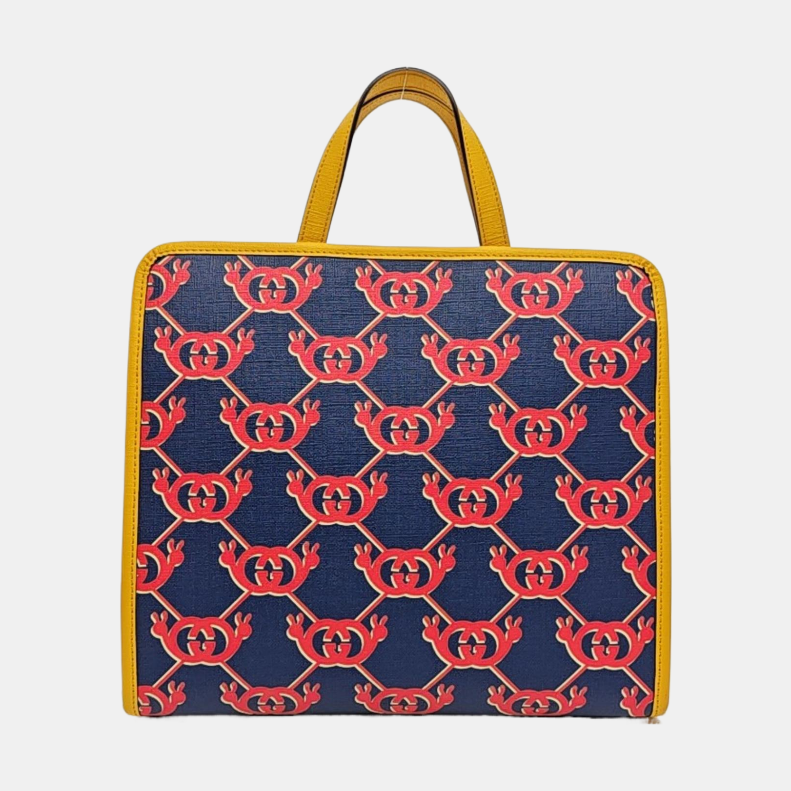 Monogram Coated Canvas Tote Bag Blue