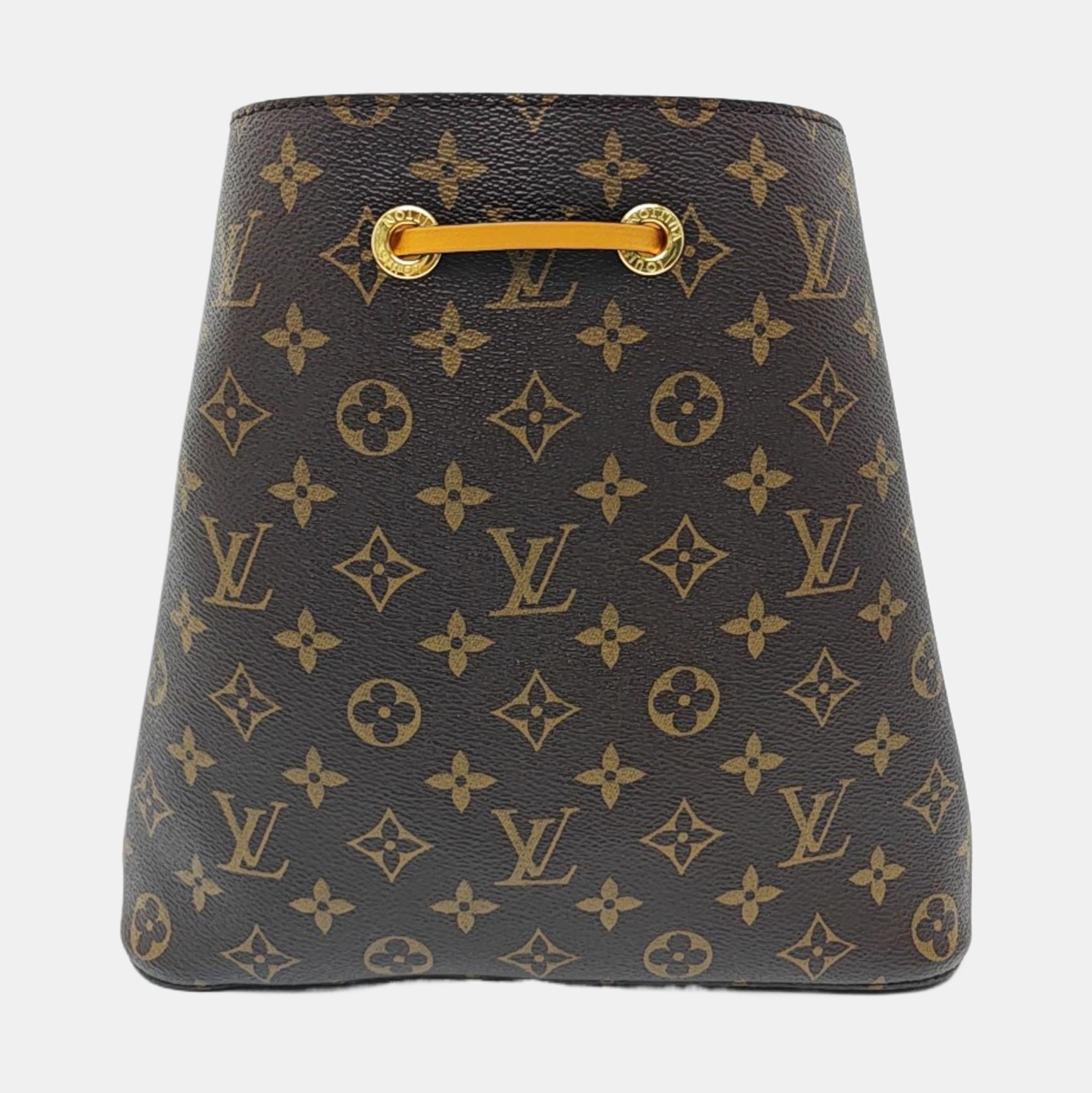 NÉONOÉ MM Monogram Coated Canvas Brown