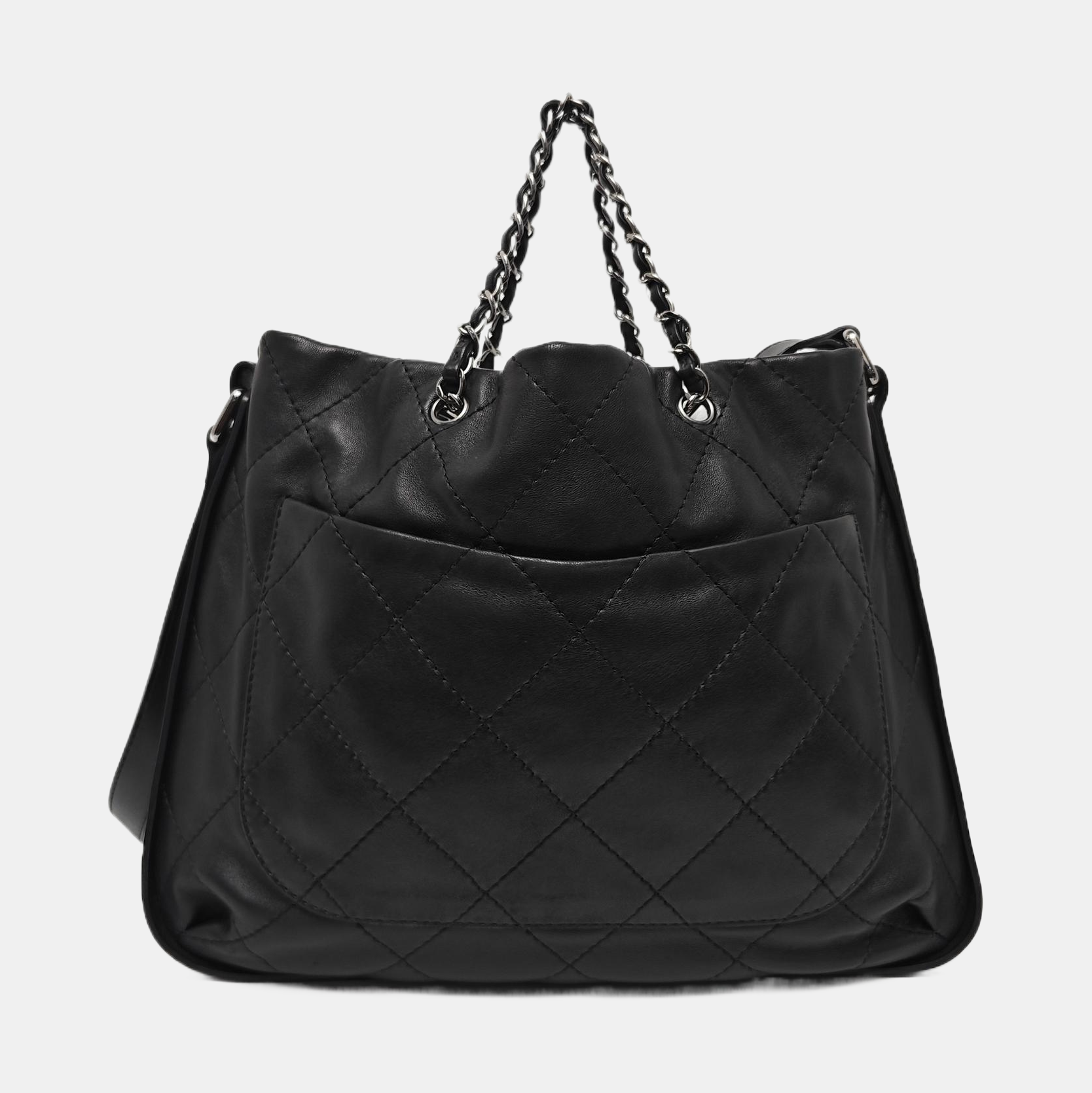 Quilted Lambskin Tote Bag Black