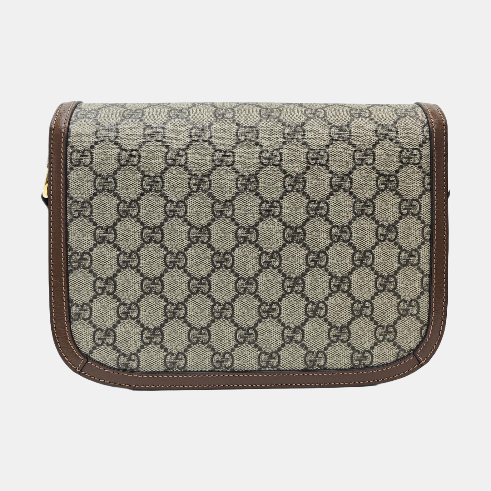 Horsebit 1955 Medium Monogram Coated Canvas Beige