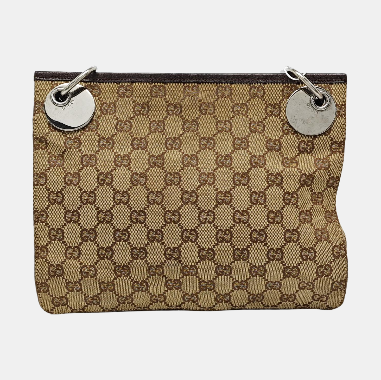 Monogram Canvas Shoulder Bag Brown