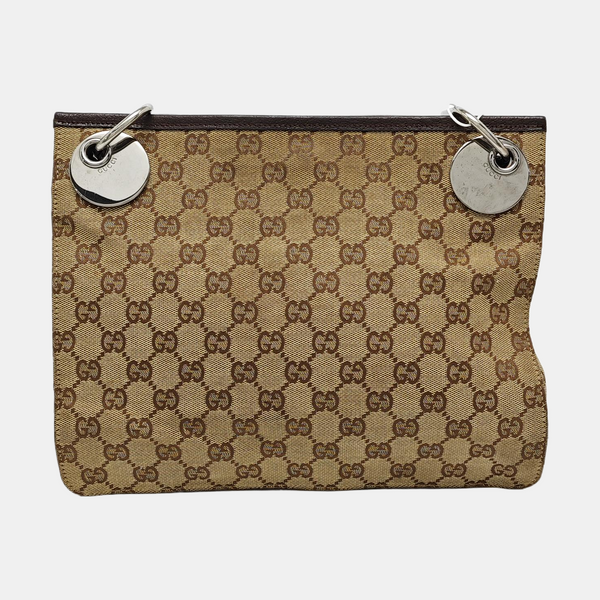 Monogram Canvas Shoulder Bag Brown