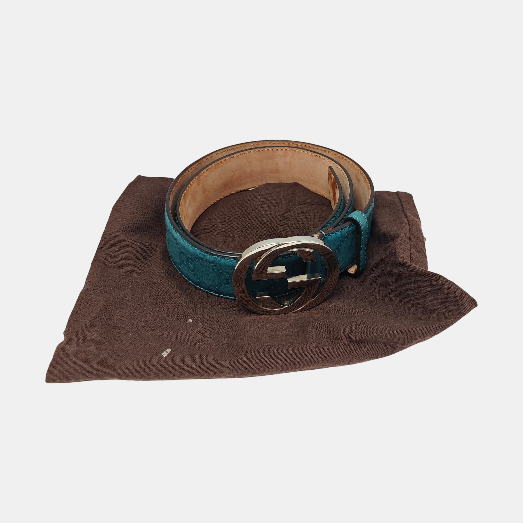 Leather Belt Green