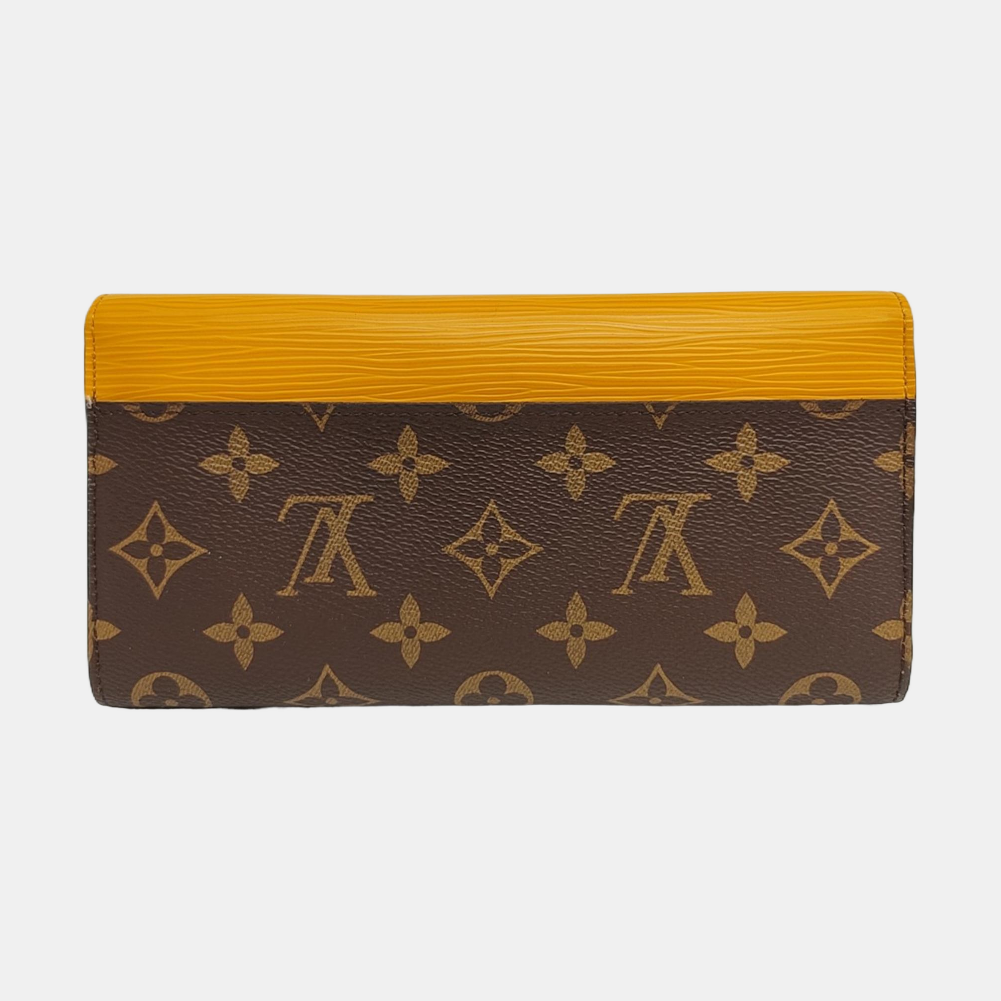 MARIE LOU Monogram Coated Canvas Brown Wallet