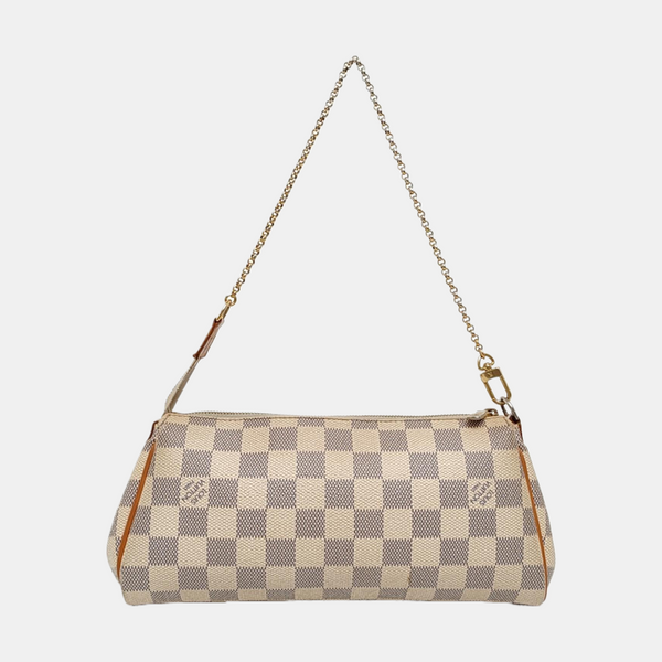 EVA Damier Azur Coated Canvas White