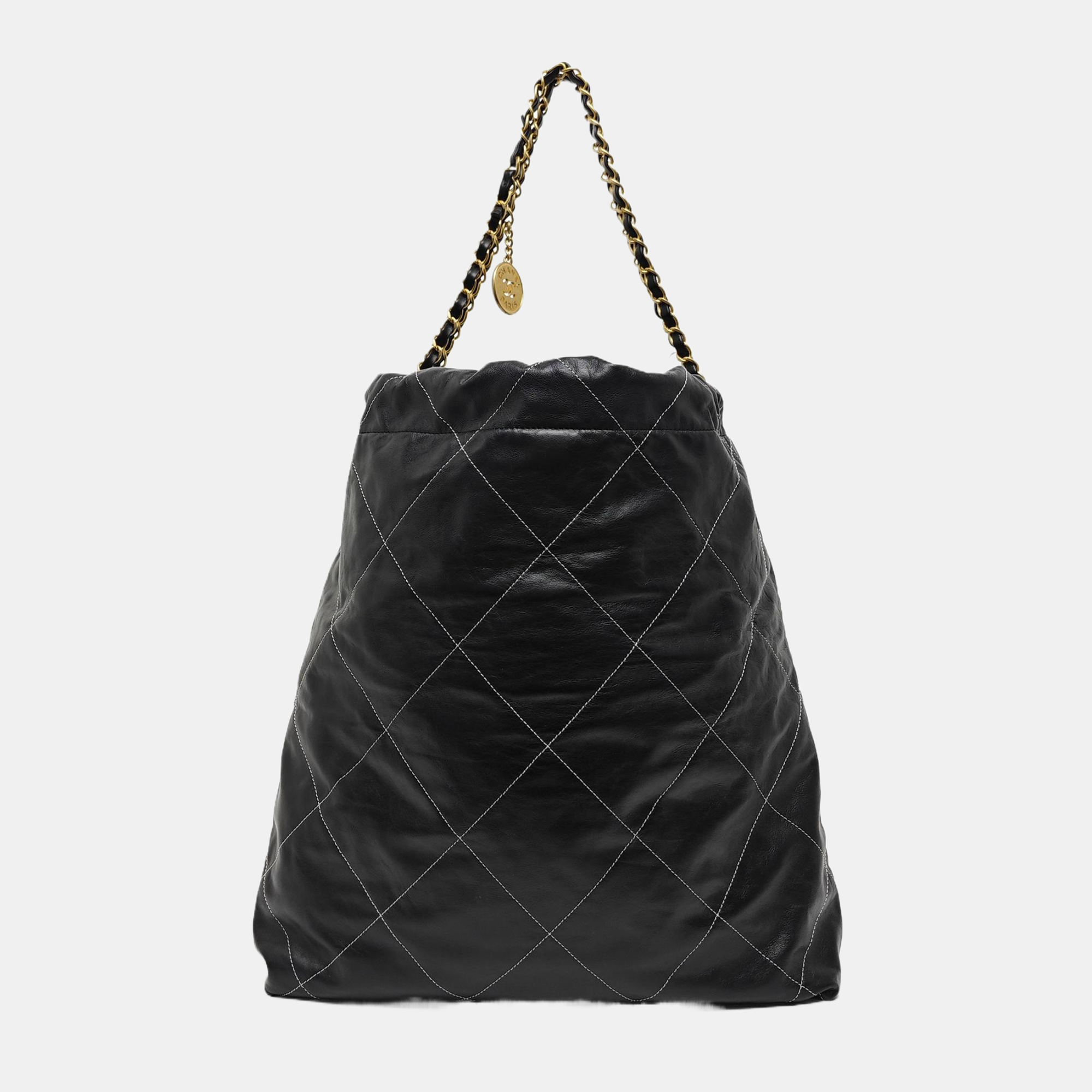 CHANEL 22 Small Quilted Calfskin Black