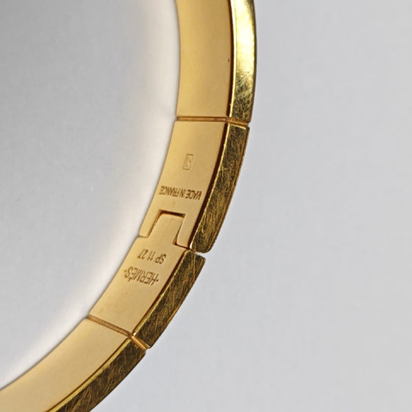 Enamel Hinged Bracelet Metal Gold Bangle