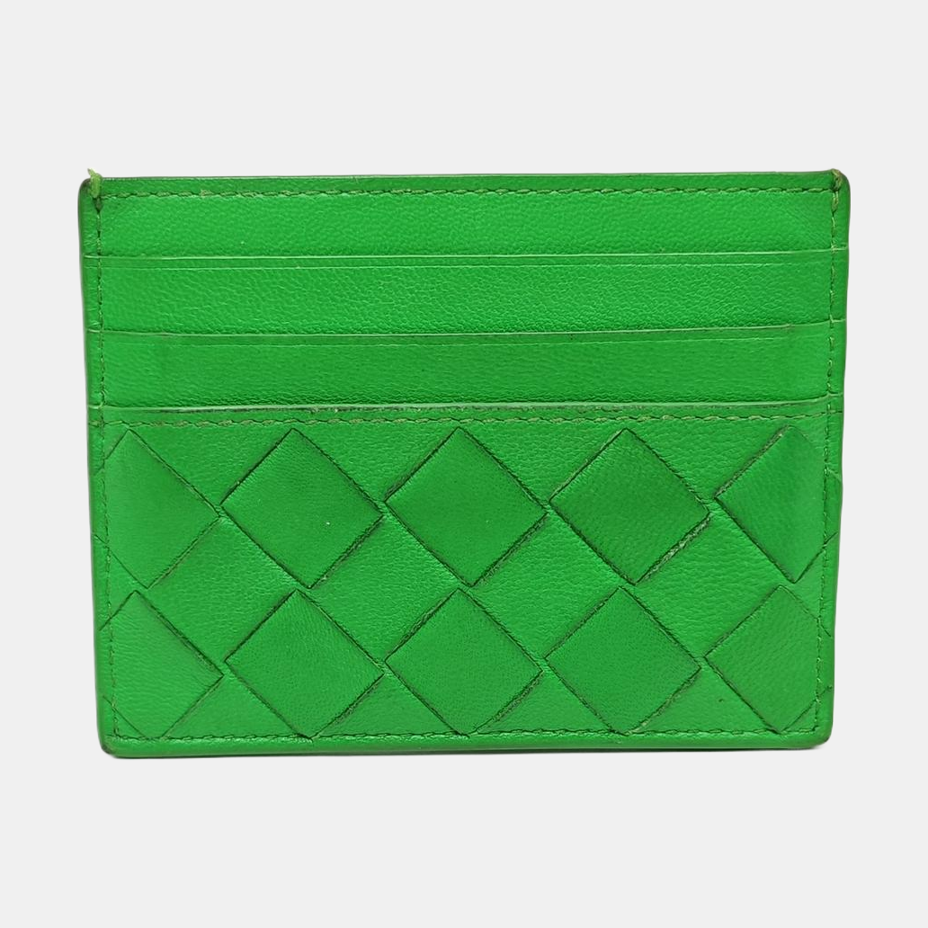 Lambskin Card Holder Green