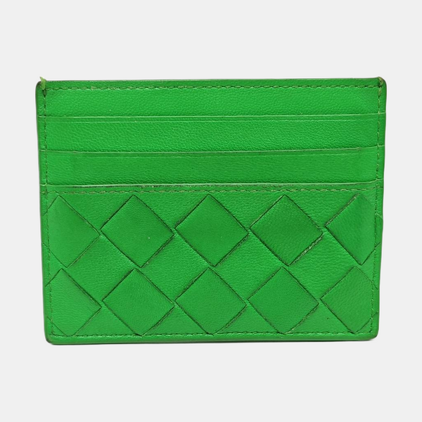 Lambskin Card Holder Green
