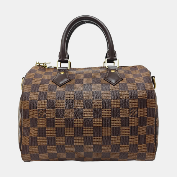 SPEEDY 25 Damier Ebene Coated Canvas Brown
