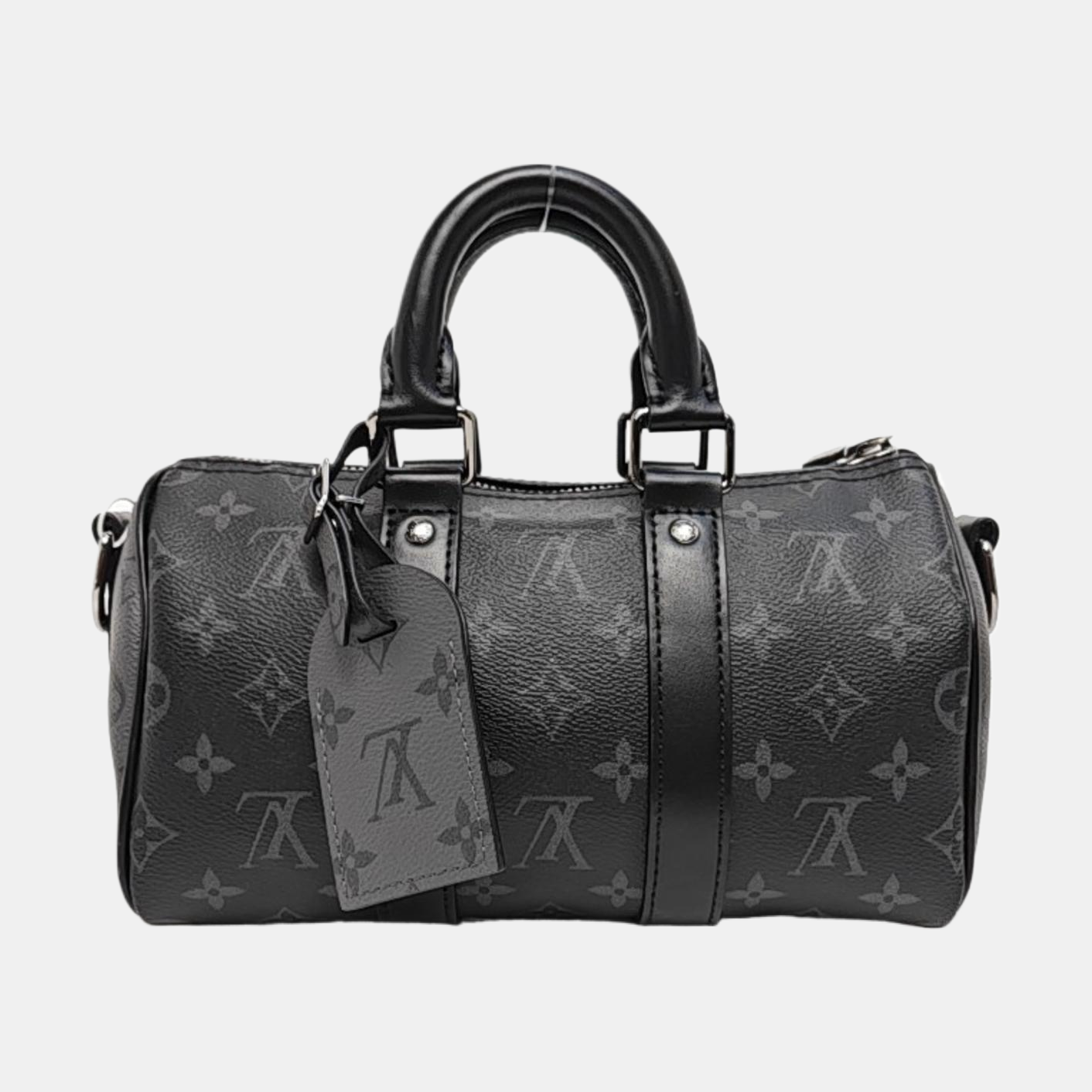 KEEPALL 25 Monogram Coated Canvas Black