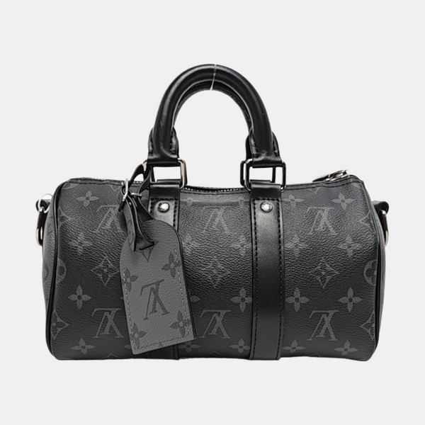 KEEPALL 25 Monogram Coated Canvas Black