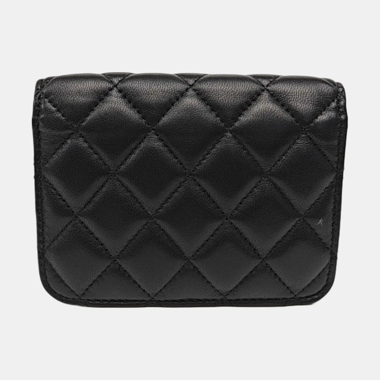 Quilted Lambskin Shoulder Bag Black