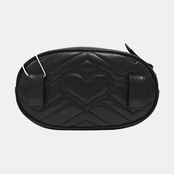 GG Marmont Super Mini Quilted Calfskin Black