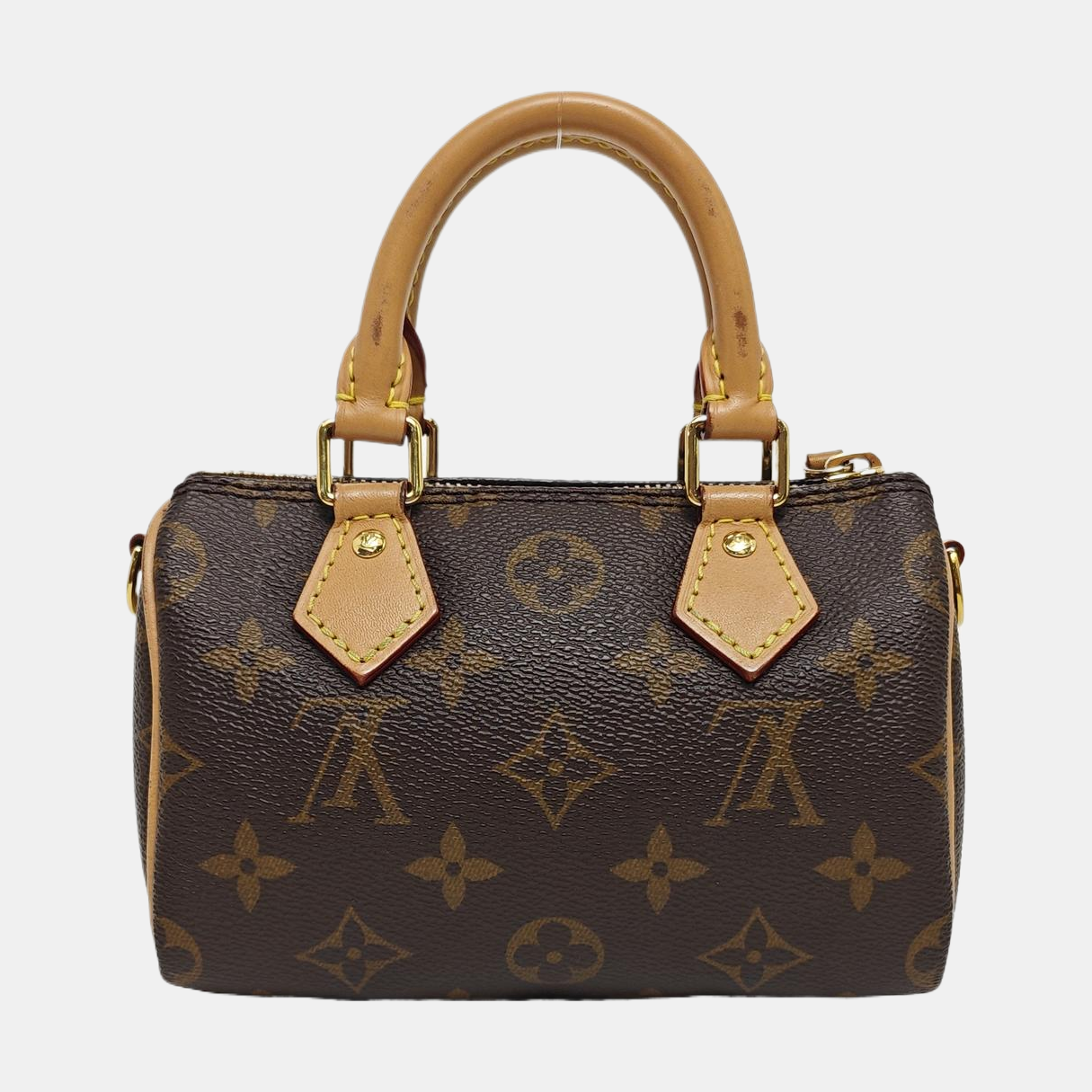 SPEEDY Nano Monogram Coated Canvas Brown