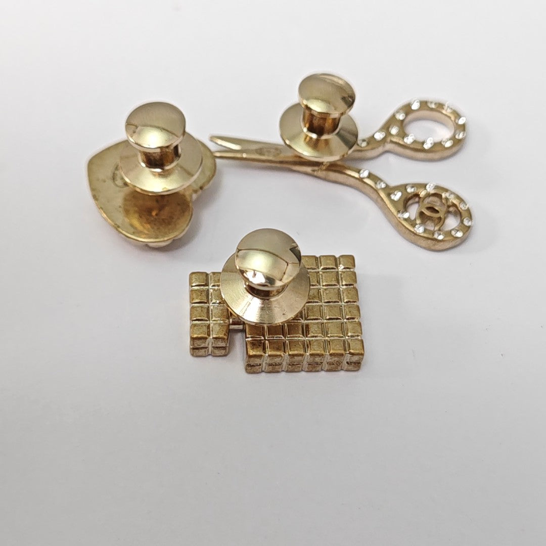 Metal Gold Brooch