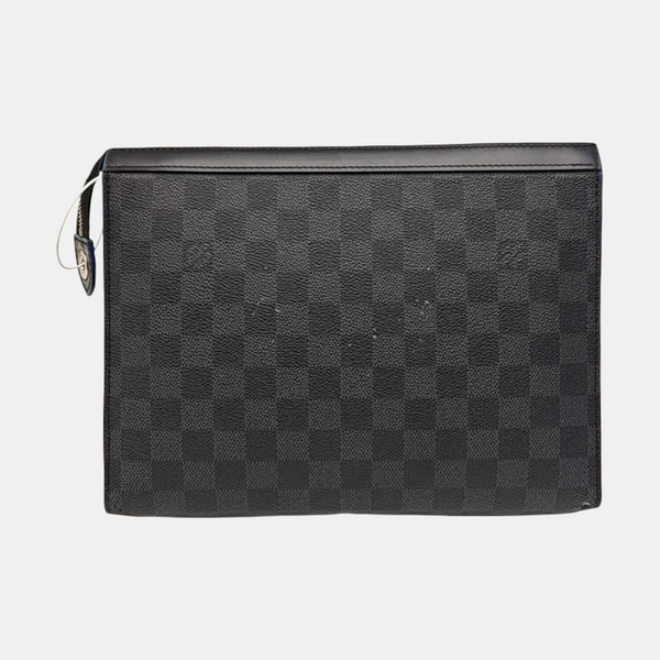 Pochette Voyag MM Damier Graphite Coated Canvas Gray